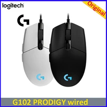 Logitech G102 PRODIGY игровая Оптическая Проводная игровая Поддержка мыши настольных Поддержка Windows 10/8/7/Vista RGB rechargeable Мышь