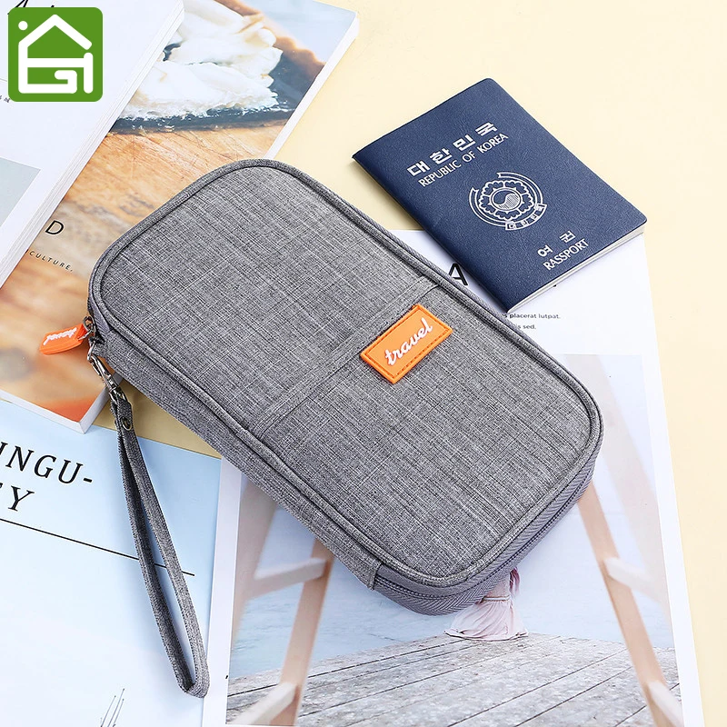 Travel Wallet Passport Holder Rfid Document Storage Bag With Multiple