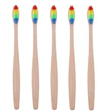 1 шт. Ультрамягкая зубная щетка бамбук древесный уголь нано щетка для ухода за полостью рта деревянная зубная щетка красочная гигиена полости рта для взрослых