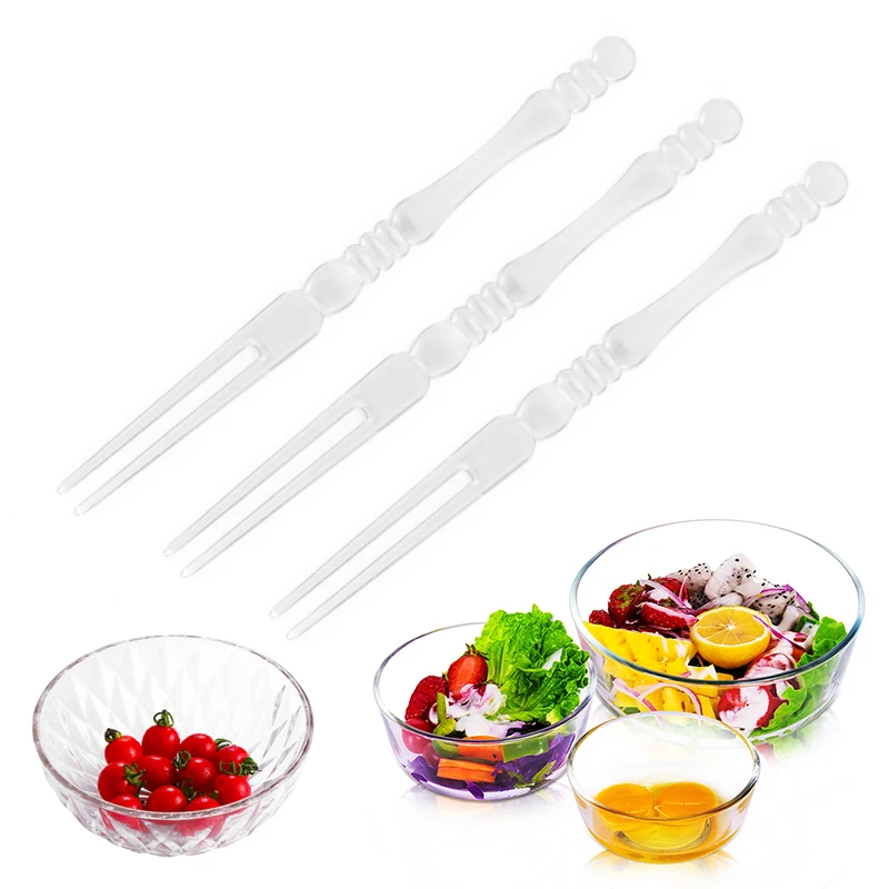 50pcs flamingo dining disposable plastic food cake fruit fork picks skewer se IJ