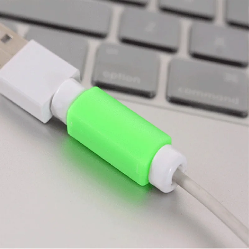 Модный USB кабель для зарядки телефона, защита от цветного кабеля, защита шнура для iphone, органайзер для сматывания кабеля