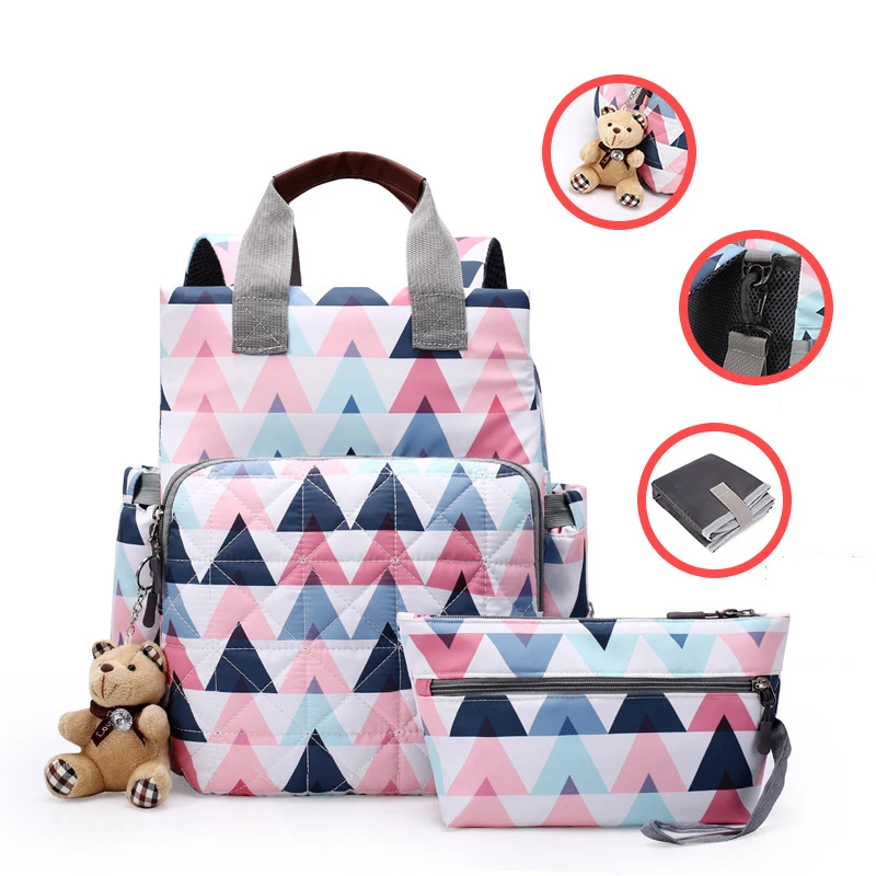

2019 New Waterproof Diaper Bag for Mommy Maternity Nappy Backpack Printing Baby Stroller Organizer Nursing Changing Bag to Care