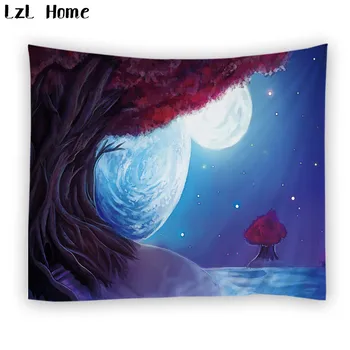 

LzL Home mythical world castles ice palace tapestry rectangle popular digital printed wall hanging tapestry jacquard beach towel