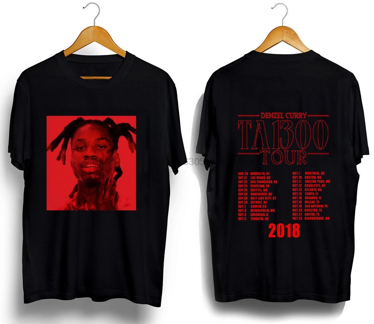 

New Popular DENZEL CURRY TABOO TOUR NORTH AMERICA 2018 T SHIRT Size S to 3XL