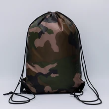 40PCS / LOT Creative Drawstring Bag Nylon Waterproof Cycling Backpack Sports Large Capacity Pouch Travel Backpack