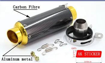 

Universal 51MM Motorcycle Real Carbon Fiber MUFFLER EXHAUST Moto CBR125 250 400 CBR600 CBR900 CBR1000 CB250 CB400 CB600 CB1300