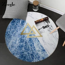 Zeegle Европейский круглый ковер для гостиной нескользящий кухонный коврик для детской спальни ковры для двери декоративный ковер