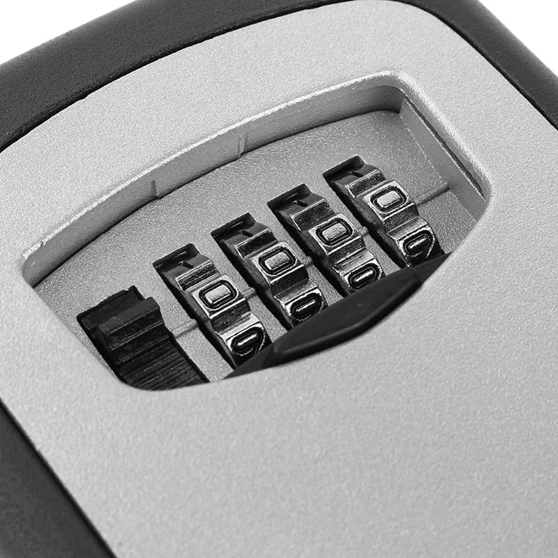 Key Storage Box Digit Wall Mount Combination Lock Four Password Keys Safe Box Aluminum Alloy Material Security Organizer Boxes