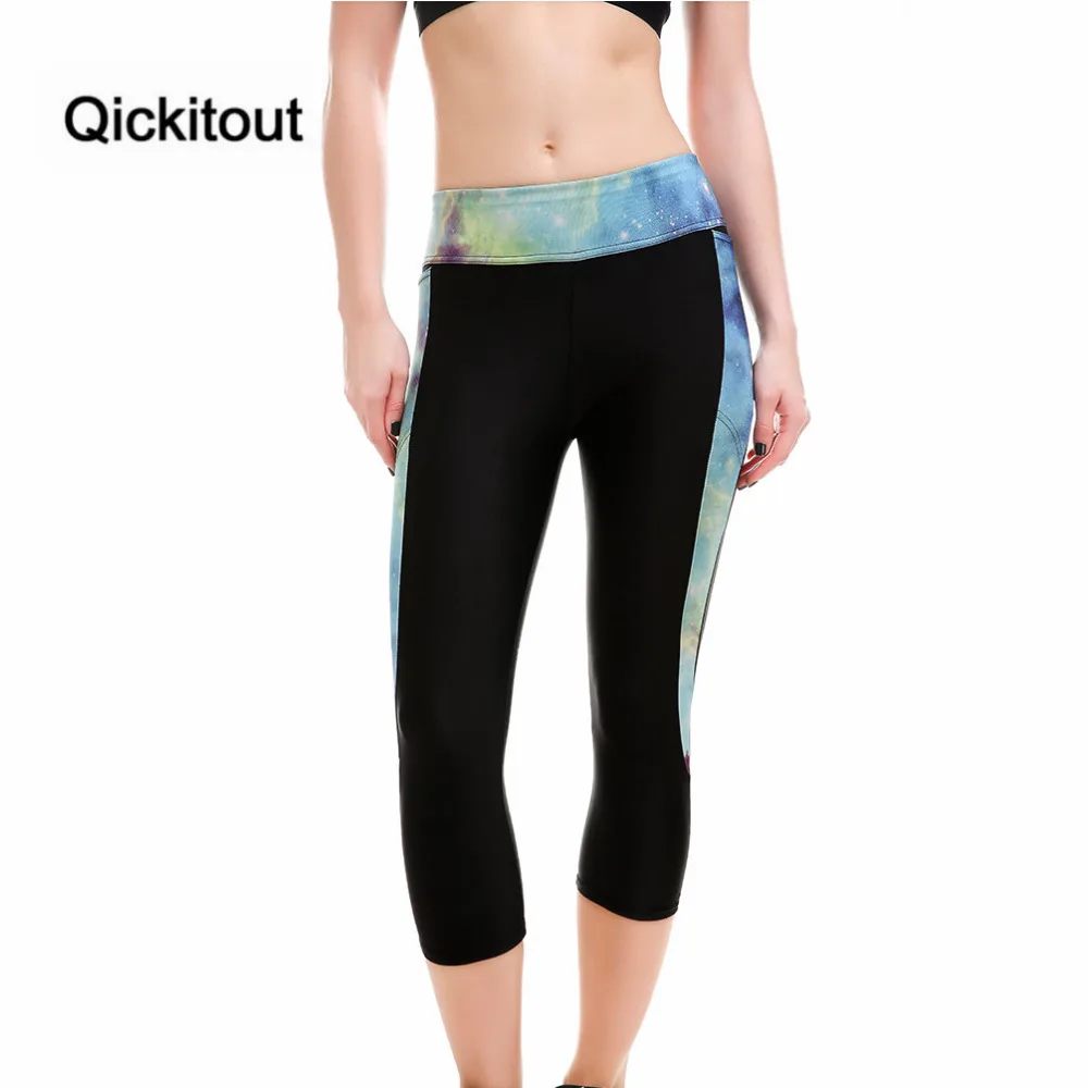 

Qickitout Pants Hot Sales Blue Sky Shining High Waist Leggings Sexy Women's Sweatpants Slim Fitness Trousers Ladies Capris Pants