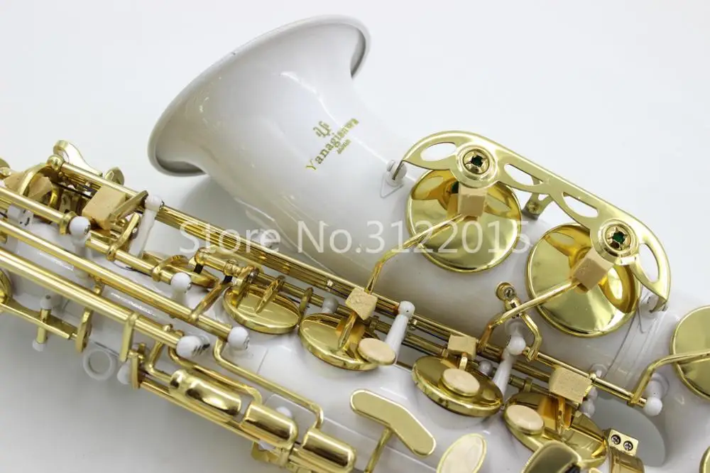 

Yanagisawa A-992 Alto Eb Tune New Saxophone Musical Instrument Beautiful White Body Gold Lacquer Key Eb Tune Free Shipping Sax