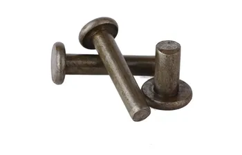 

5pcs M6 Solid flat iron GB109 rivet hand rivet dark true iron color household appliances motorcycle accesso 8-50mm length