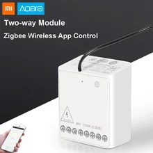 Xiaomi Mijia Aqara двухсторонний модуль управления Zigbee беспроводной релейный контроллер 2 канала работает для приложения Mijia и домашнего комплекта