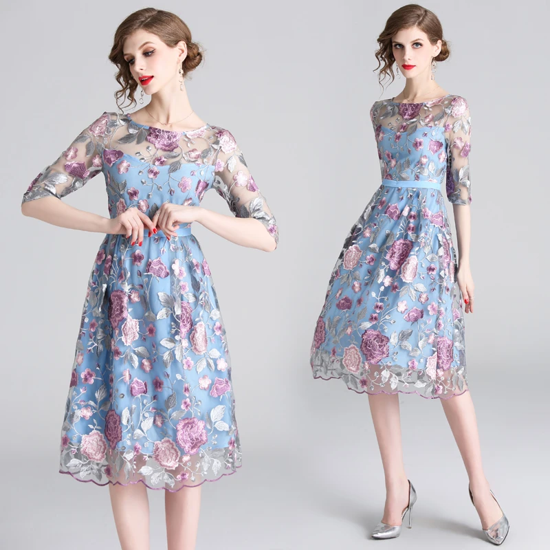 

female 2019 new banquet host dress toasting long section ladies party dress