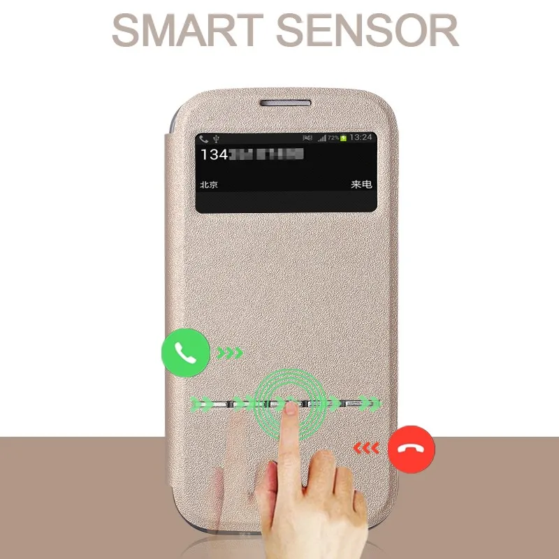 Для samsung Galaxy S6 Чехол s Роскошный умный ответ кожаный флип силиконовый чехол для samsung S4 S5 mini Note 2 3 4 5 оболочка крышка Капа