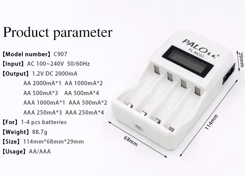 PALO AA Аккумуляторная батарея 1,2 V AA 3000mAh Ni-MH предварительно Заряженная аккумуляторная батарея 2A батареи для камеры микрофон игрушка