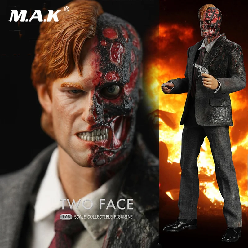 

Collectible 1/6 Scale NERVE TOYS 1/6 Two-Face Harvey Apollo dent figure doll with stand full set action figure Toys Gift collect