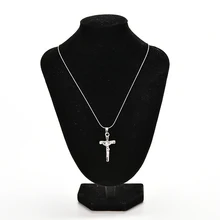 1 Pc Trendy Colares Unisex Colar de Crucifixo de Prata Banhado Jesus Cristo Cruz Espada Pingente de Colar de Jóias(China)