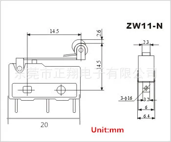 10 шт. мини микро переключатель роликовый рычажный концевой выключатель нормально открыть/закрыть 3A 20X10 мм