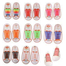 12 шт унисекс дети без галстука силиконовые водонепроницаемые шнурки дети грязно-Бесплатные парусиновые кроссовки Повседневная Спортивная обувь кружева