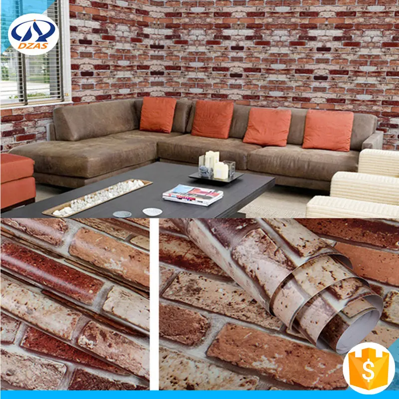 Self adhesive 3D brick mosaic wallpaper decorative bedroom thickened