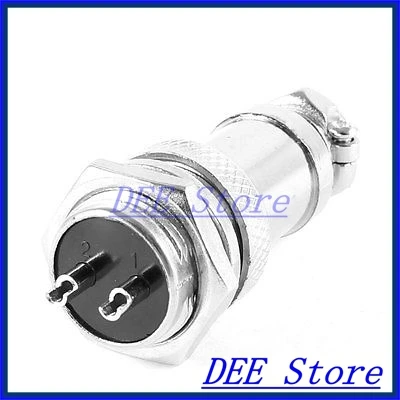 

AC 220V 20A GX16 16mm Screw 2 Pin Metal Aviation Connector Plug