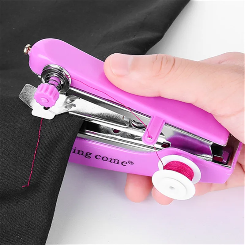 

Portable mini small hand-held sewing machine simple household multi-functional pocket manual miniature sewing machine