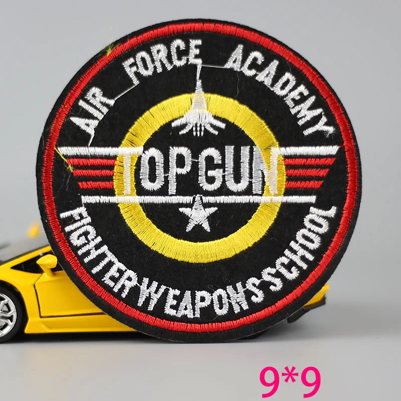 HOT sale 1pc fashion top gun Iron On Embroidered Patch For Cloth