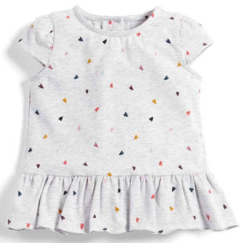 Новинка года, брендовые качественные футболки из хлопка для маленьких девочек летняя детская одежда детская футболка с короткими рукавами одежда для маленьких девочек - Цвет: 41002