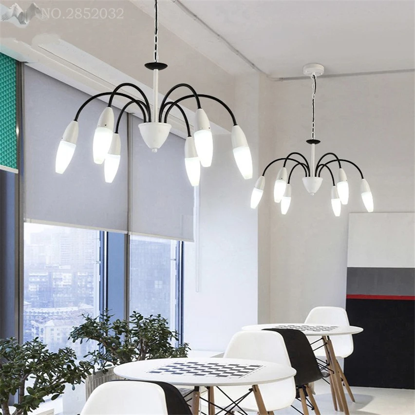 

Nordic modern led Chandeliers acrylic lampshade lights for living room bedroom restaurant lamp home lighting fixtures decoration