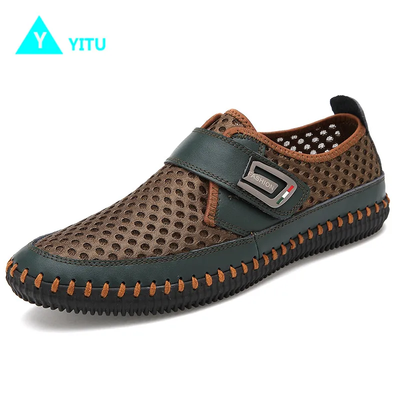 YITU Men's Summer Sneakers Outdoor Big Size Breathable Mesh Sports ...