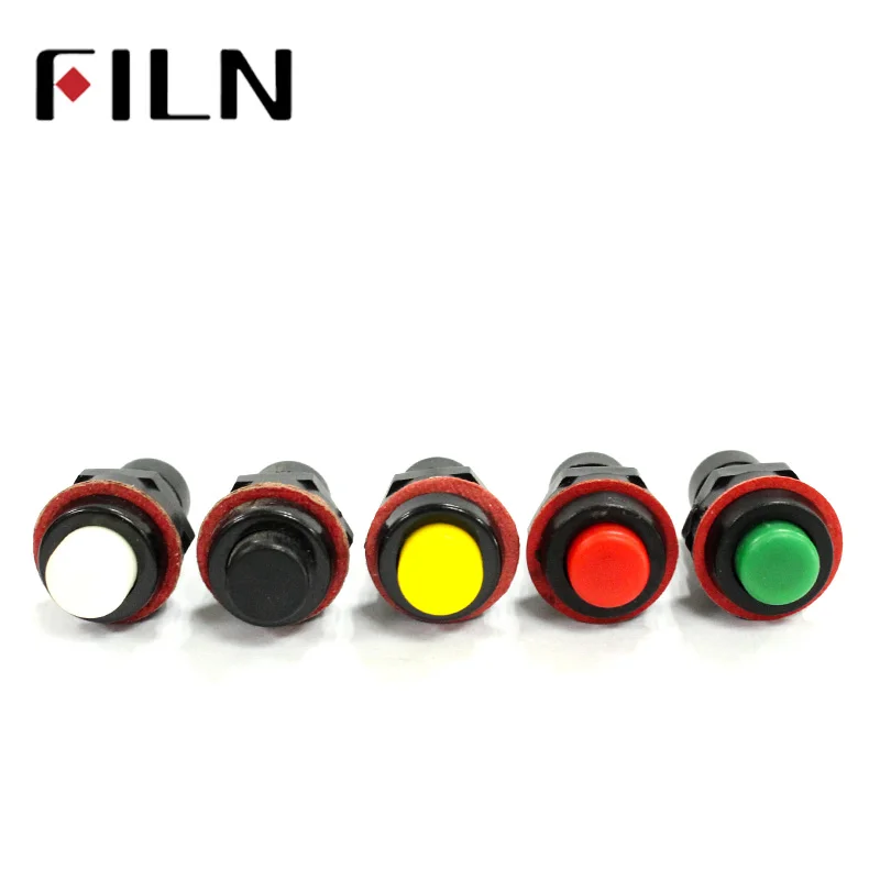 

FILN DS-211 DS-213 red button off-(on) plastic push button switch 2pin