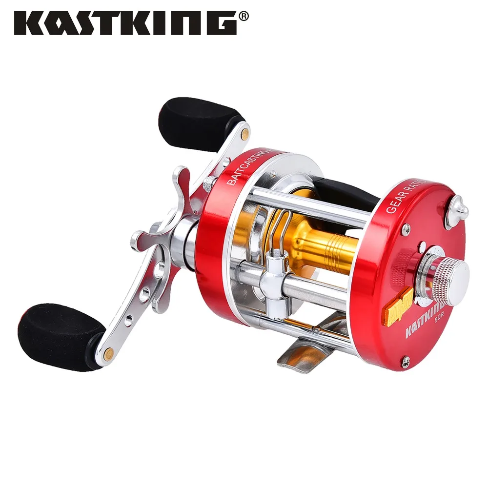 

KastKing Rover Trolling Fishing Reel Right/Left Hand Pesca Round Baitcasting Reel Coil Saltwater 7bbs 5.3:1 Trolling Carp Reel