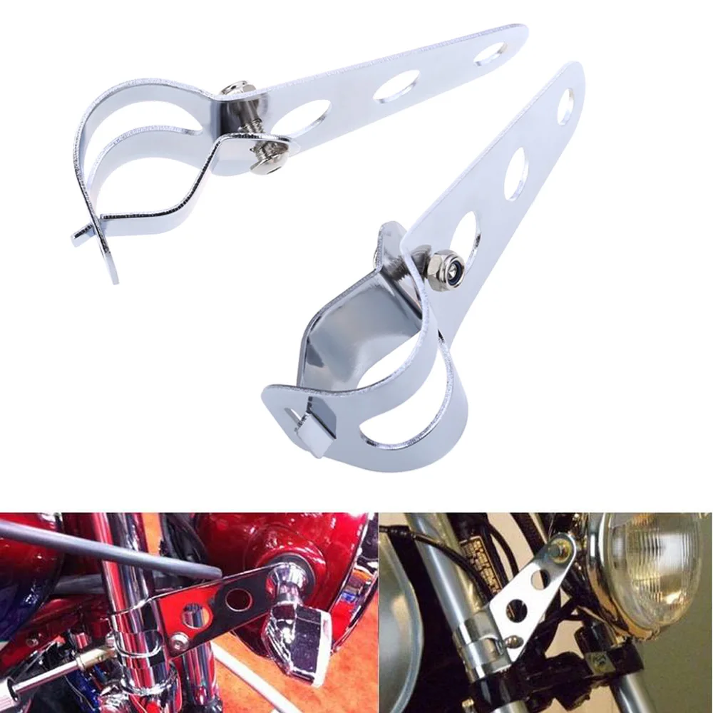 VicTsing 1 Pair Universal 31 - 37MM Motorcycle Headlight Mount Bracket Motorbike Fork Motorcycle Headlight Mount for Honda etc   (10)