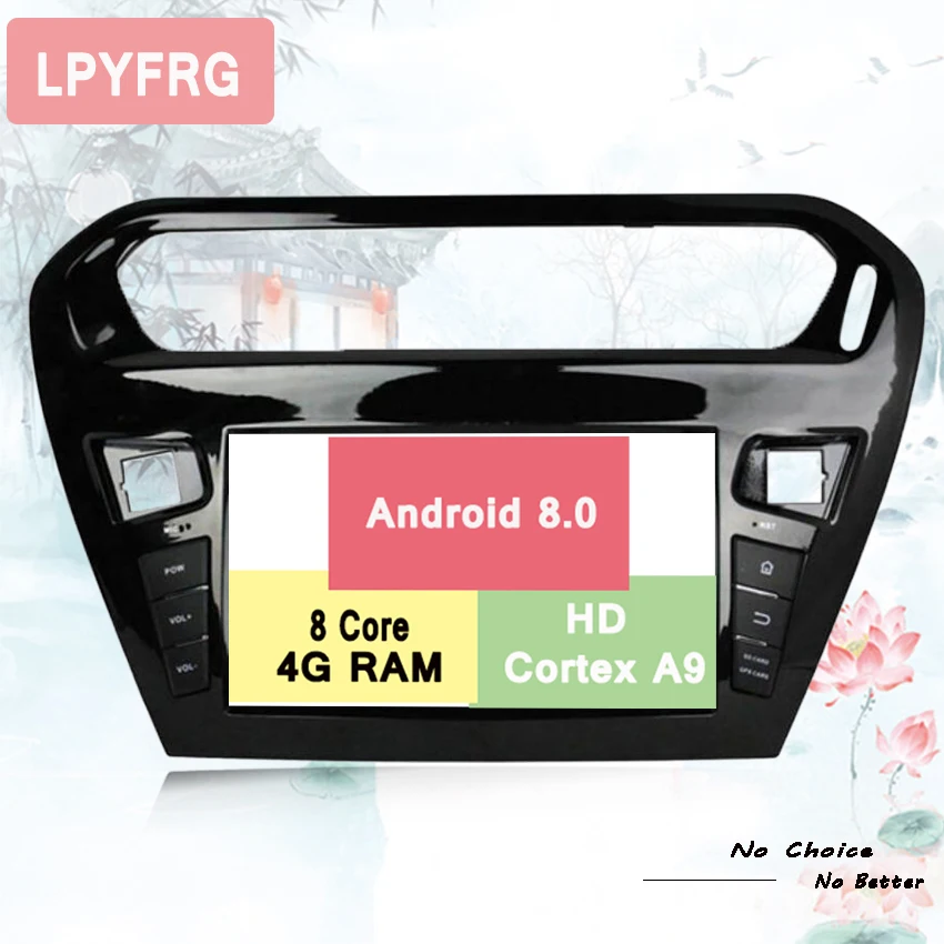 Sale 8 inch Android 9.0 HD 4+32GB Touchscreen GPS car Radio Unit for 2010-2015 Peugeot 301 2013-2018 support DVR 1080P DVD Head Unit 3