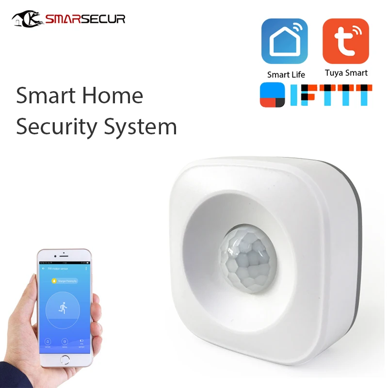 Wireless Smart Wifi Motion Sensor Detector Smart life app control compatible with alexa Home Security System