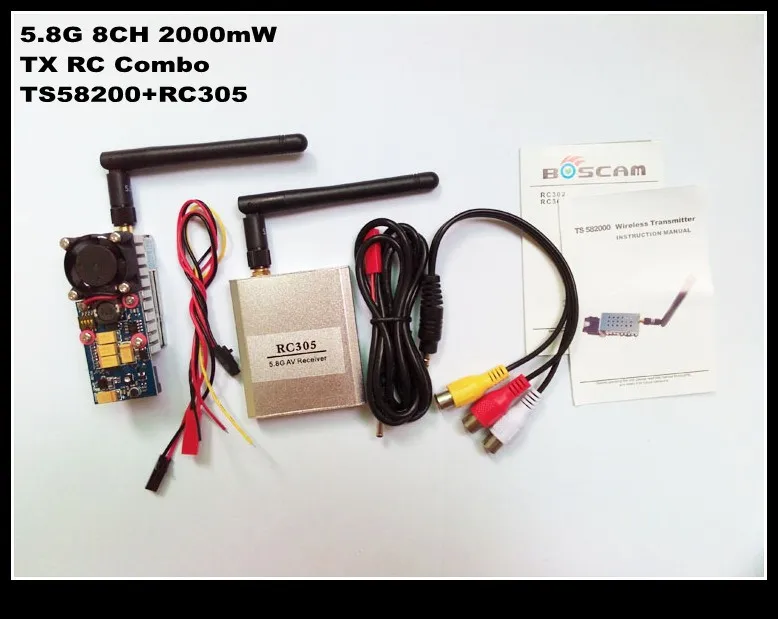 100% оригинальный Boscam 5 8G 2W 2000mW 8 каналов беспроводной аудио видео AV передатчик TS582000