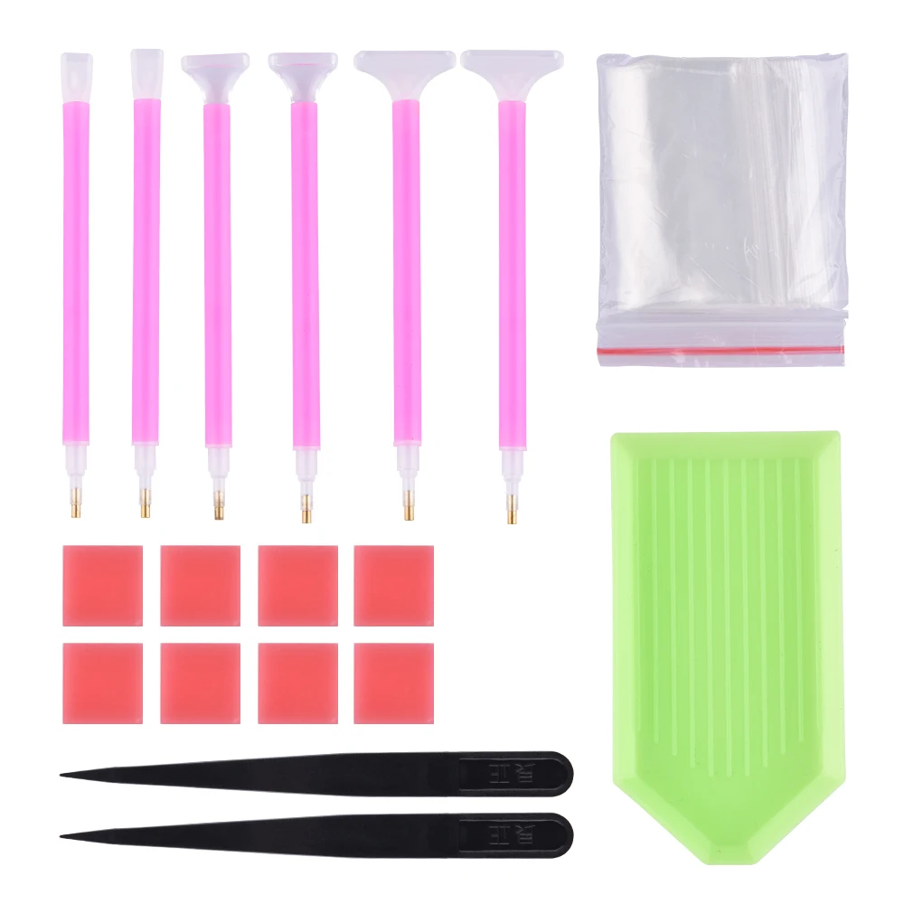 

5D DIY Diamond Embroidery Tools Diamond Painting Pen Tools Set Mosaic Glue Pen With Storage Box Kit For Handmade Crafts