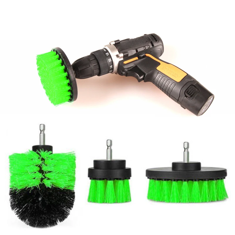 3pcs Power Scrubber Brush Drill Brush Clean for Bathroom ...