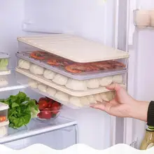 Ящик для хранения яиц, рыбы, контейнер для еды, сохраняет яйца свежими, органайзер для холодильника, кухонные контейнеры для хранения пельменей 3
