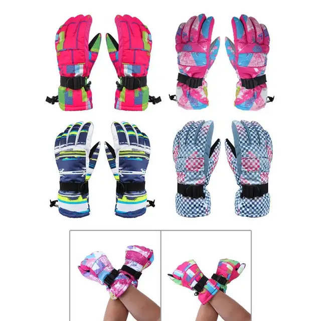 1 пара Зимние непромокаемые перчатки Спорт на открытом воздухе женские лыжные перчатки теплая Нескользящая одежда для верховой езды лыжные дышащие сноубордические перчатки