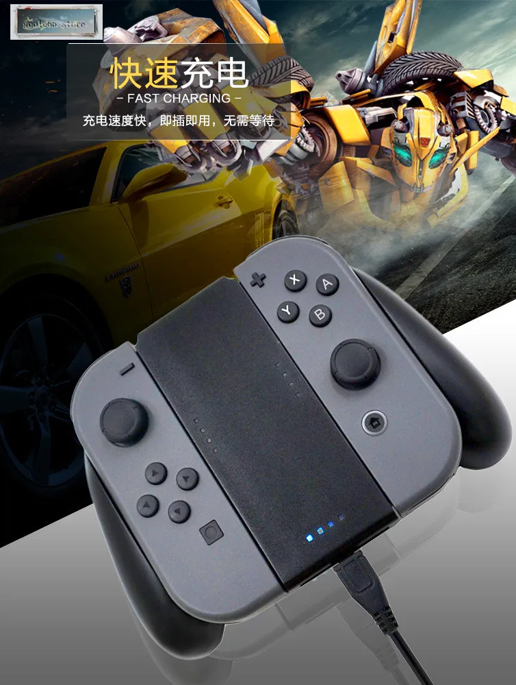1000 мА · ч зарядный Батарея Ёмкость для Nintendo Switch NS Joy-Con Мощность групповой контроллер Зарядное устройство Подставка-Держатель с USB кабель