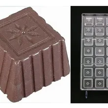 3 D DIY пластиковые цветочные коробки квадратной формы негнущийся, прозрачный PC поликарбонат решетки льда милая форма для шоколада выпечки# SD2059