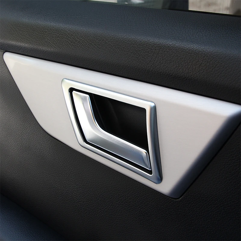 4 шт. матовый серебристый ABS Хромированная внутренняя отделка дверей декоративная рамка для Mercedes Benz GLK X204 GLK200 260 2009- автомобильные аксессуары