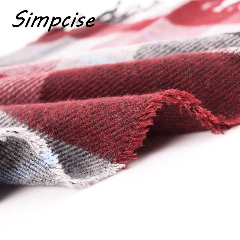 Warm brand tassel plaid knitted men scarf winter autumn scarves classical cashmere scarves brand design A3A17534 man scarf
