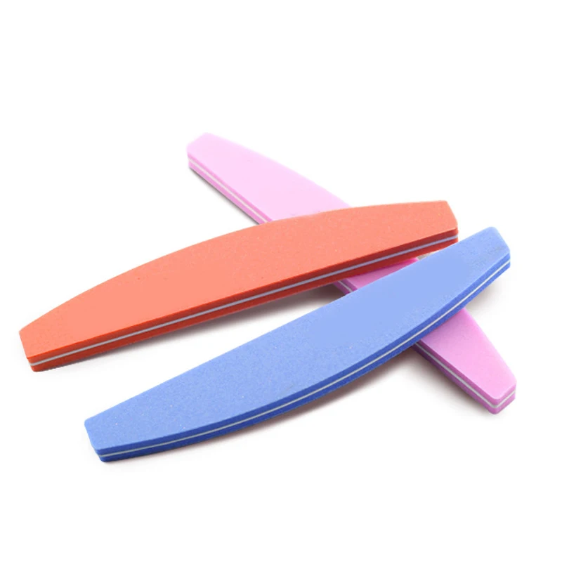 

3Pcs/lot Nail Buffer File 100/180 Sanding Buffer Block Pedicure Washable Manicure Tools Half Moon Professional Nail Files Beauty