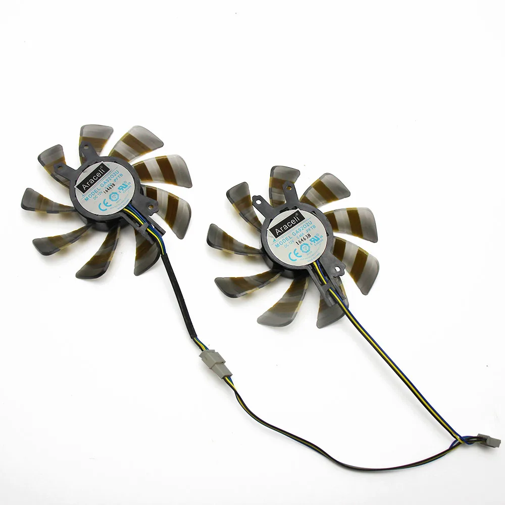2 шт./компл. GEFORCE GTX950 GPU кулер охлаждающий вентилятор GA92O2U для KFA2 GALAX GTX 950 Black OC Sniper