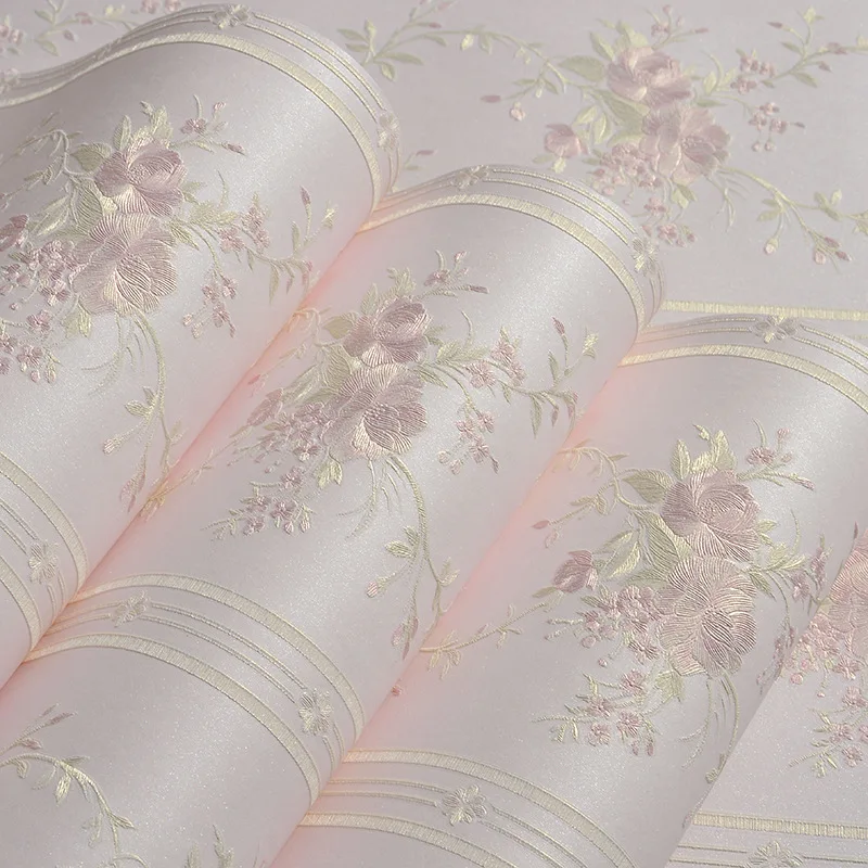 beibehang Mural Stripe Flowers Wallpaper roll Bedroom Living room Wall covering Papel De Parede 3D flooring wall-paper behang beibehang Mural Stripe Flowers Wallpaper roll Bedroom Living room Wall covering Papel De Parede 3D flooring wall-paper behang