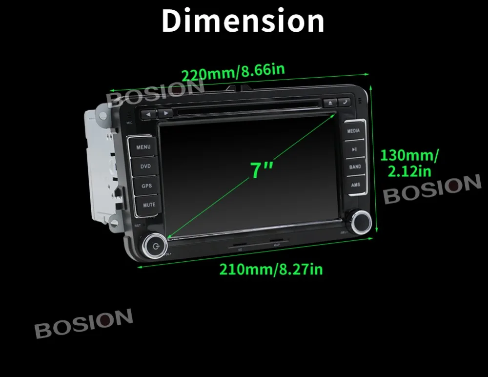 Clearance Bosion 2 din  Octa core Android 8.1 Car DVD Player GPS for Volkswagen Passat CC Polo GOLF 5 6 Touran EOS T5 Sharan Tiguan Radio 21