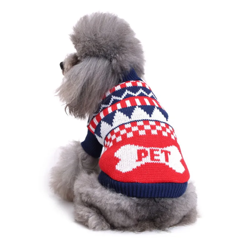 

New Autumn/winter Wool Pet Dog Sweaters Simple Christmas Keep Warm Knitting Sweater for Medium and Big Dog Pet Clothes