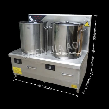 

Double electromagnetic soup stove/flat head double head electromagnetic soup furnace commercial high power short stove furnace